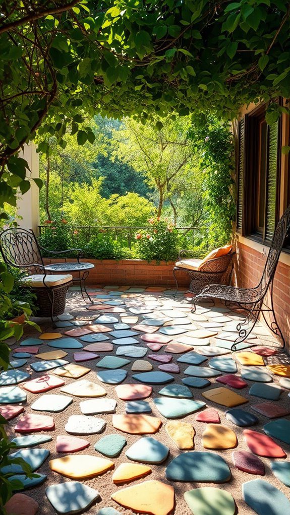 vibrant tiles enhance decor