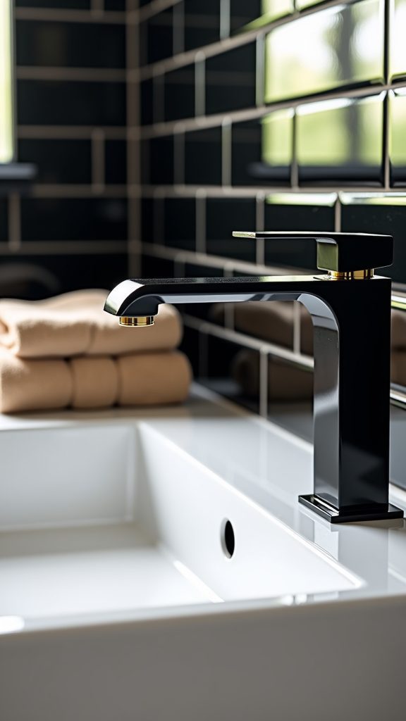 warm black brass accents