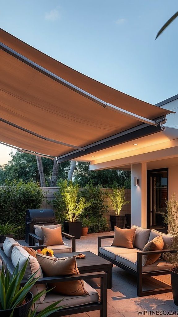 weather protection retractable awnings