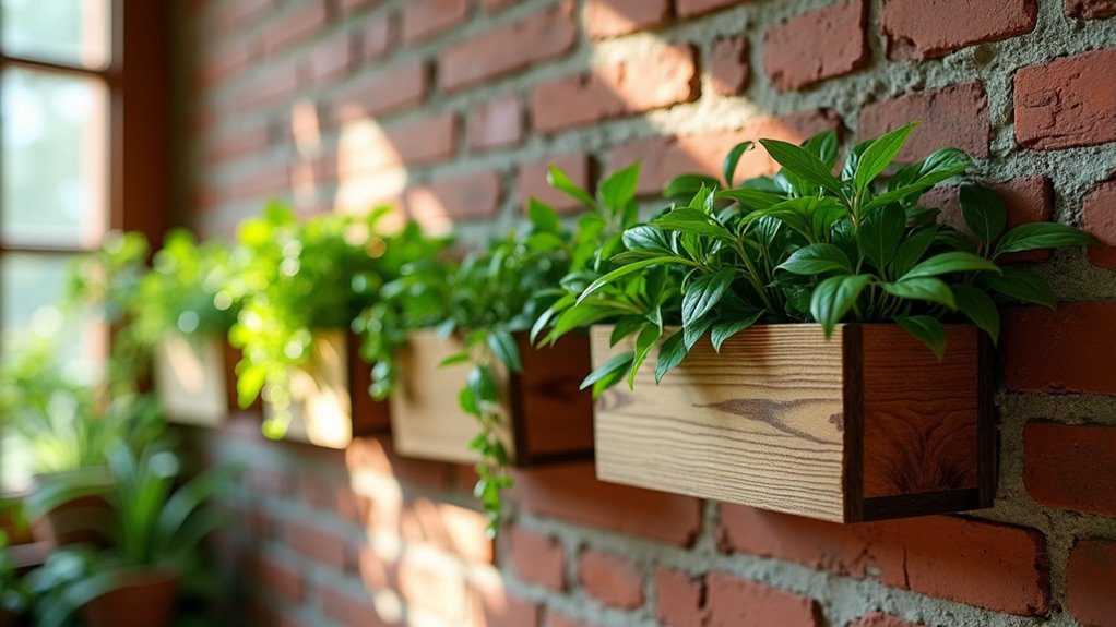 wooden plant frame decor