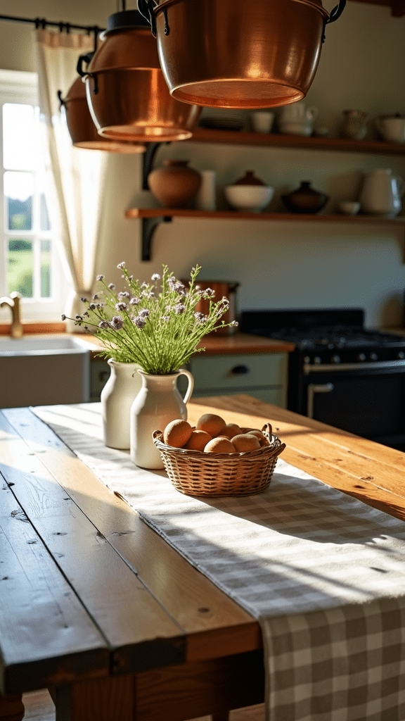 A rustic table