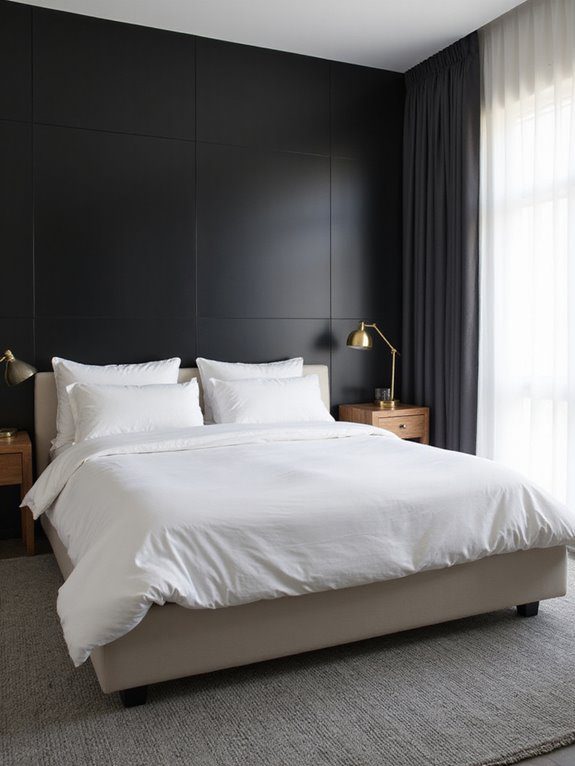 bold black wall accents