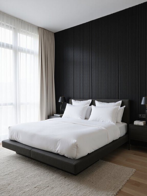 bold black wood slats