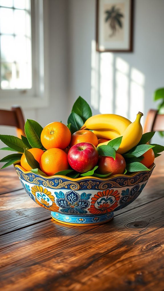 colorful fruit centerpiece display
