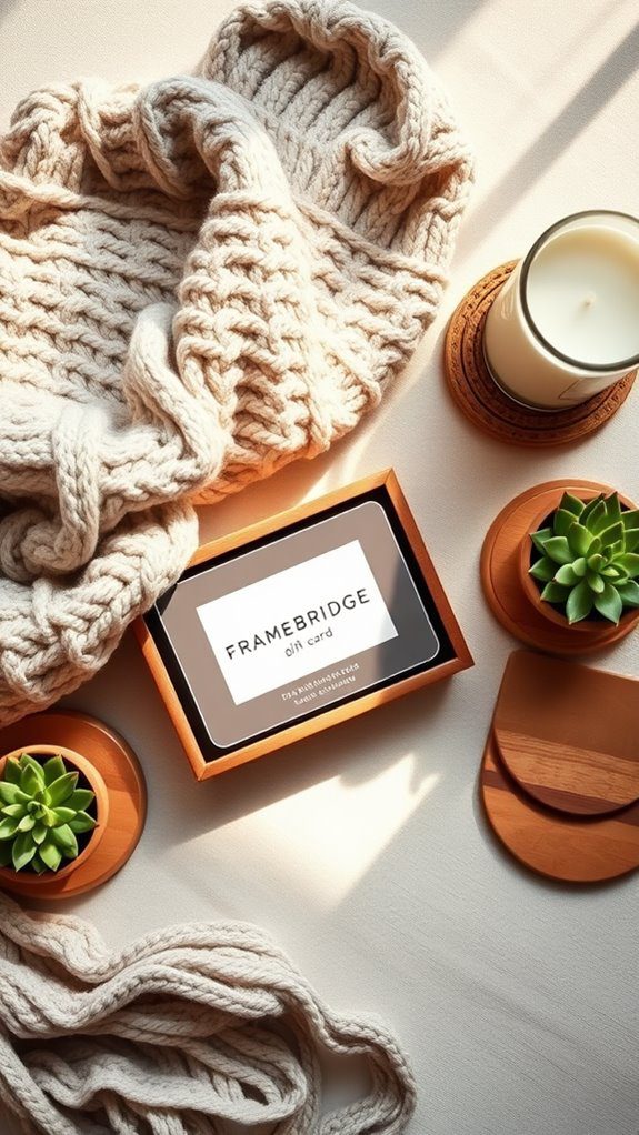 custom framing gift card