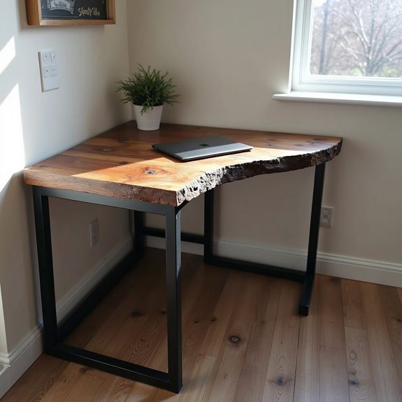 durable steel reclaimed wood desk