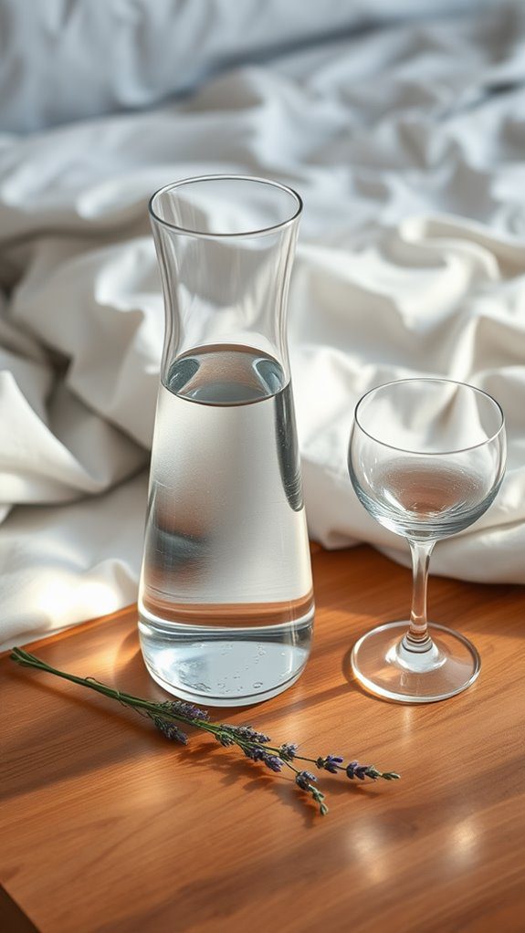 elegant bedside water set
