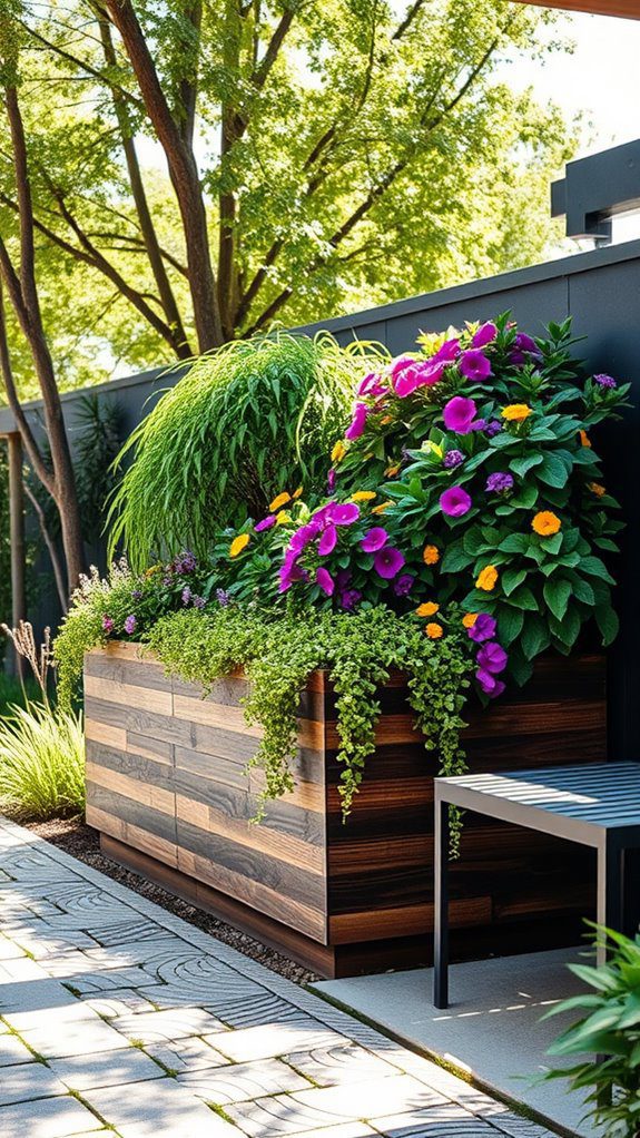 elevated gardening container design