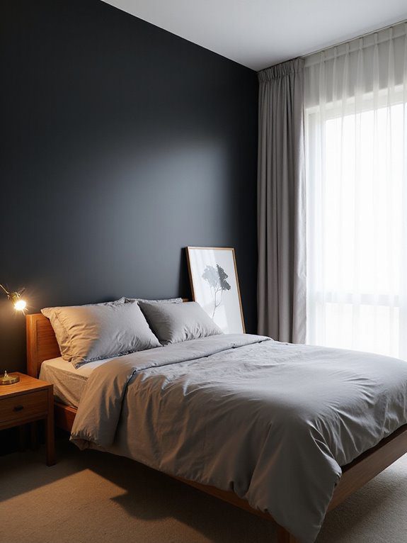 light accents brighten dark walls