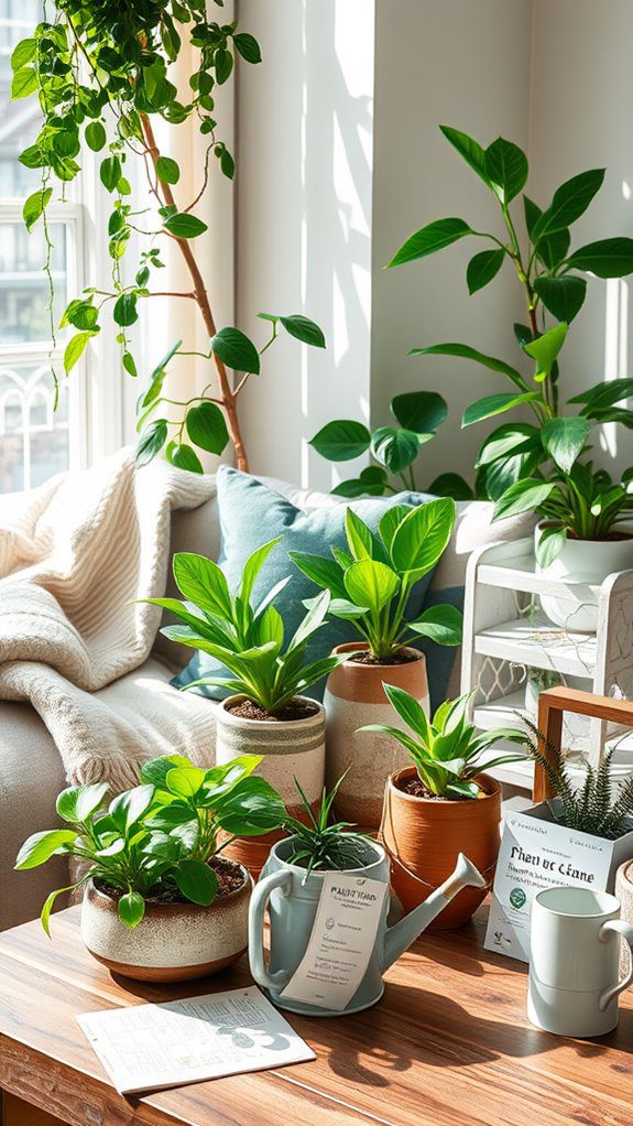 nurturing green indoor greenery