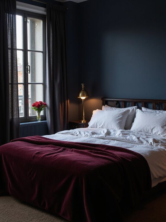 rich color accents enhance intimacy