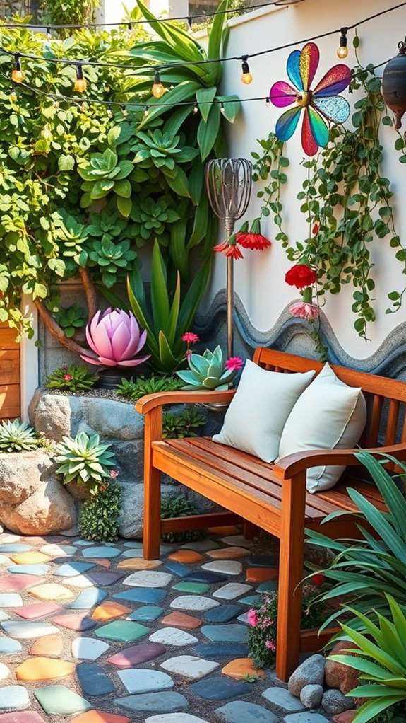 whimsical outdoor plant haven