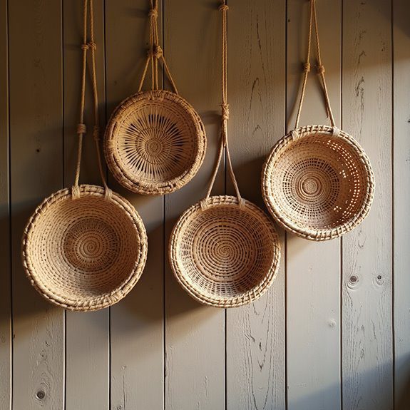 woven baskets for rustic decor