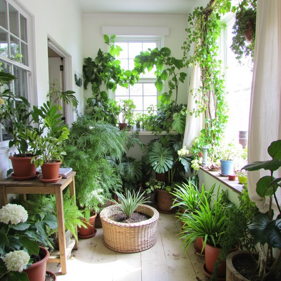 abundant plants create coziness