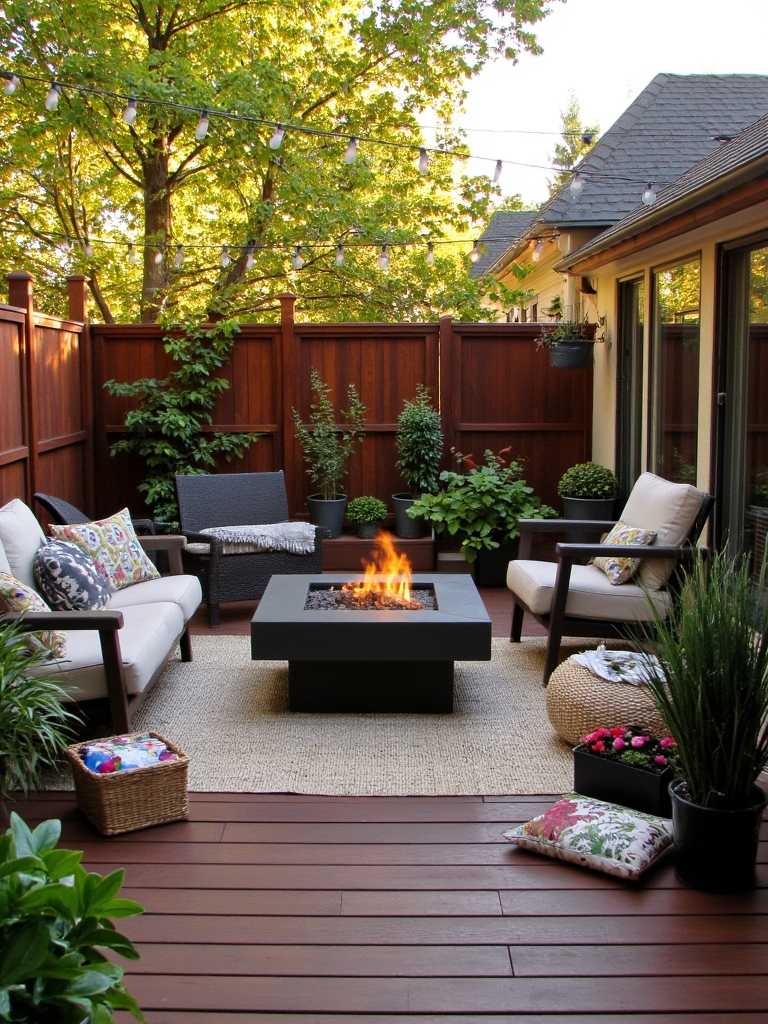 compact fire pit table