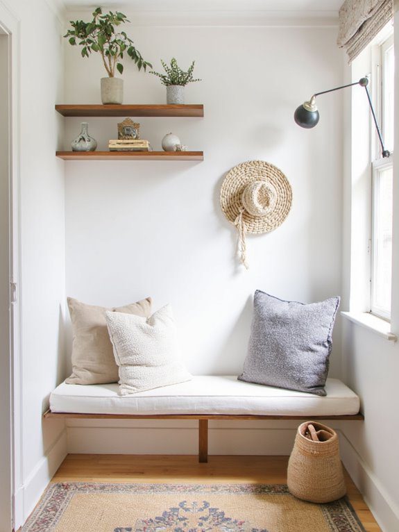 cozy entryway seating nook