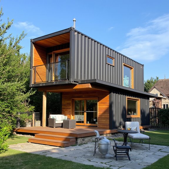 cozy hybrid container cottage