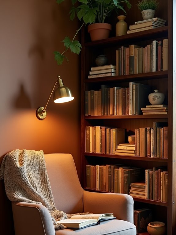 eclectic books and decor
