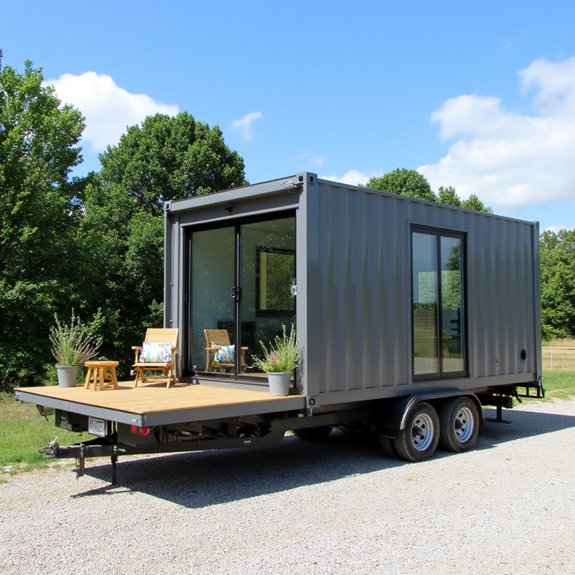 mobile home on wheels