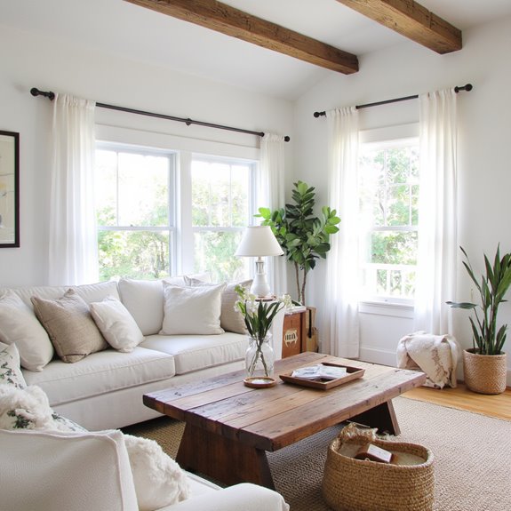 rustic wood enhances warmth