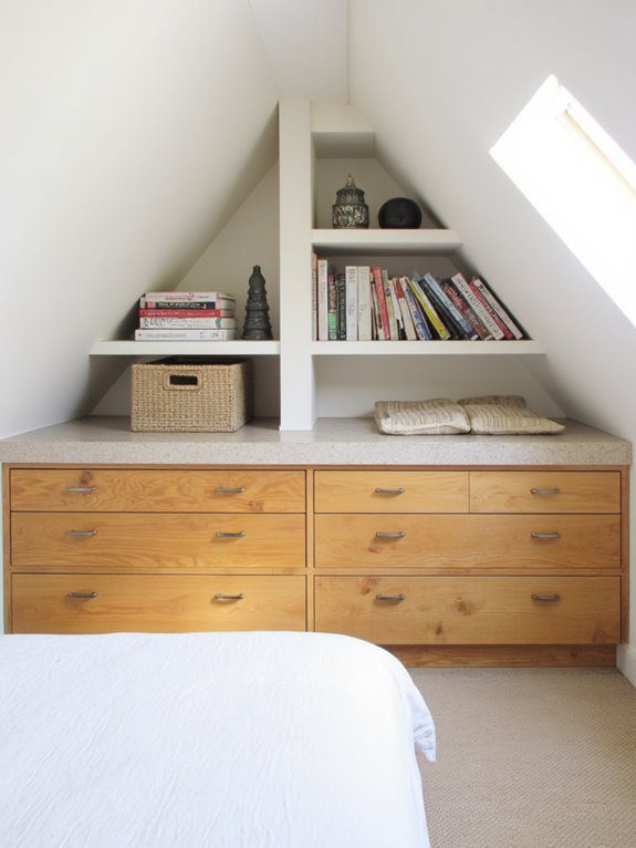 smart storage for sloped spaces