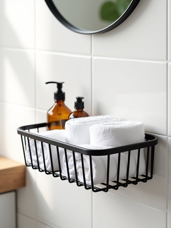 wall mounted wire baskets