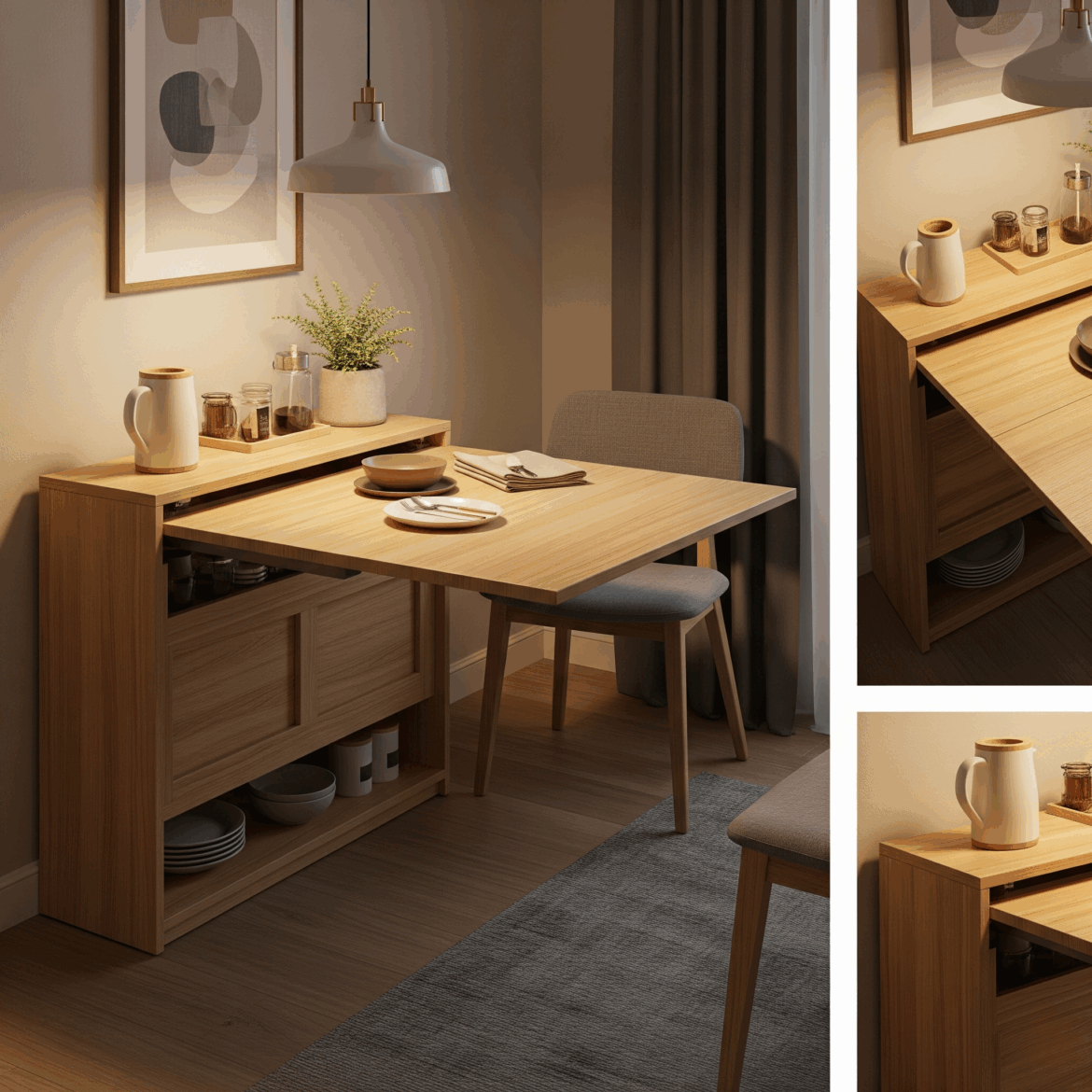 Space saving dining table ideas