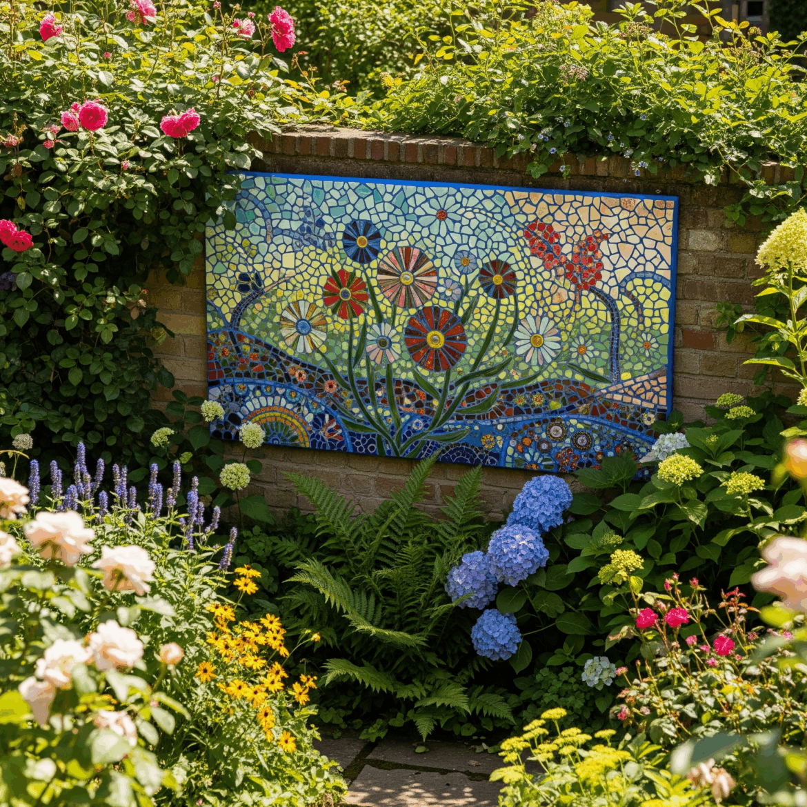 15 mosaic outdoor wall art ideas to enhance your garden and patio spaces